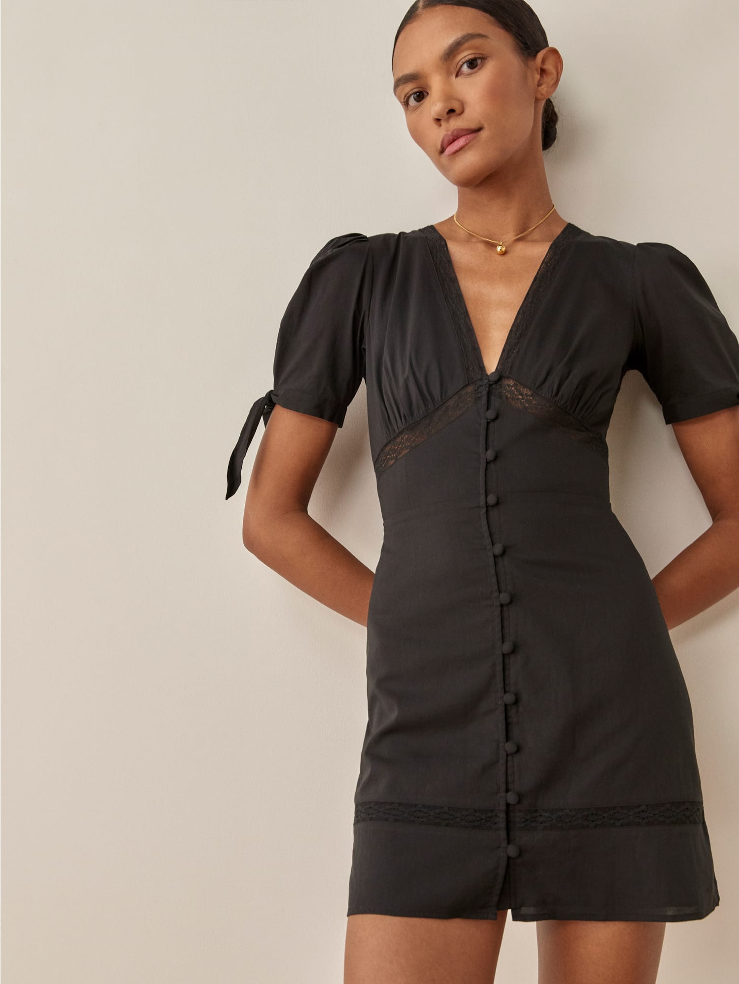 Lux Dress - Short Sleeve Mini Voile ...